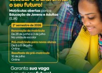 São Gonçalo inicia matrículas e renovações de EJA para segundo semestre de 2026