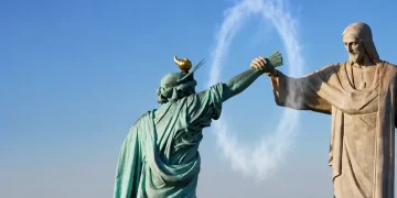 Embaixada do Irã na Tunísia usa IA para criar vídeo com paralelos entre Cristo Redentor e Estátua da Liberdade