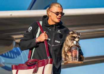 Haaland leva guaxinim empalhado de Dallas em despedida da Copa do Mundo de 2026