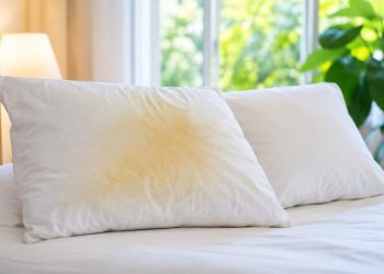 Por que o travesseiro fica amarelado com o tempo, mesmo com higiene adequada