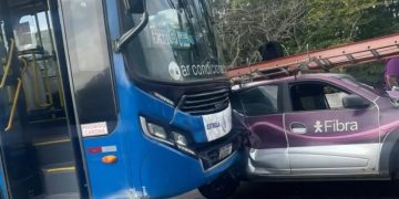 Engavetamento em Niterói ocorre após passageiro passar mal em ônibus no Viaduto da Ilha da Conceição