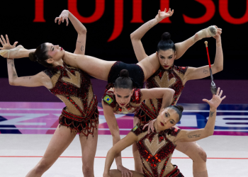 Brasil garante vaga olímpica e conquista bronze no Mundial de ginástica rítmica em Frankfurt