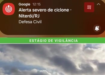 Defesa Civil de Niterói descarta alerta de ciclone falso emitido pelo Google