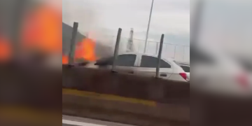 Carro em chamas na Ponte Rio-Niterói causa interdição parcial e aumenta tempo de trânsito