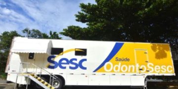 Unidade móvel OdontoSesc oferece atendimento odontológico gratuito em Conceição de Macabu